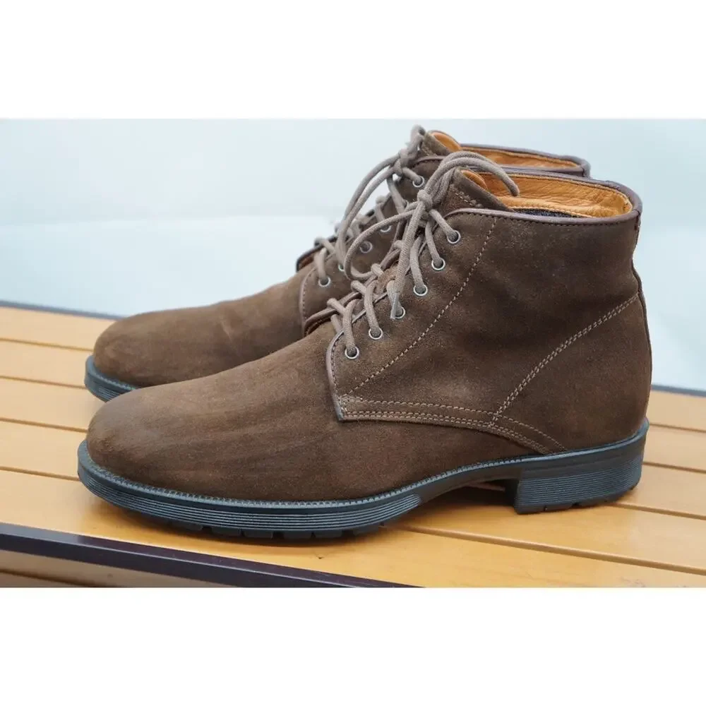 Aquatalia Harvey Waxy Suede Waterproof 6 eye Boots 9.5 EU / 10.5 US ITALY RARE